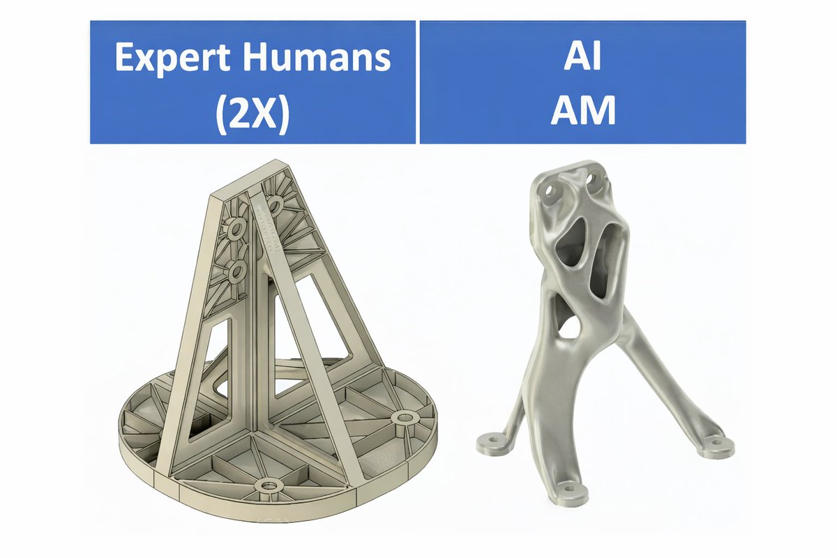 Traditional versus AI-designed NASA bracket